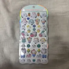 正規品 コットンパフィーシール シマエナガ フロッキー加工