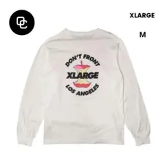 【美品】XLARGE エクストララージ リンゴ ロングスリーブ Tシャツ 白 M