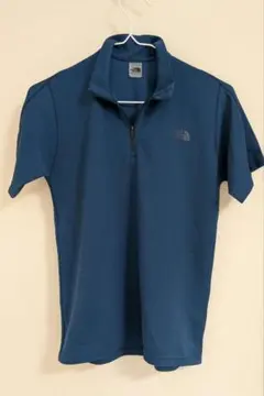 THE NORTH FACE　ハーフジップ　半袖Tシャツ　　ブルー系ネイビー