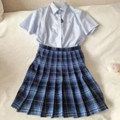 EastBoy　スクール　160 　チェックプリーツスカート　ネイビー