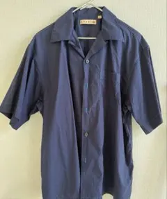 MARNIコラボ　UNIQLOネイビー 半袖シャツ　M