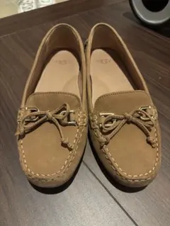 アグ　UGG ベージュ スエード モカシン シューズ