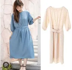 【未使用】　chocol raffine robe ドットワンピース