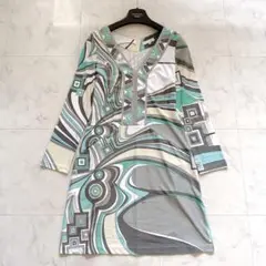 エミリオプッチ ロングワンピース EMILIO PUCCI（エミリオプッチ）ワンピース 青 サイズ:38(S位