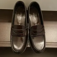 HARUTA ハルタ 品番4603 ヒールローファー 幅広 ブラウン 23.5