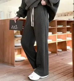 by LEGNA　ピンタックワイドパンツ　イージーパンツ　グレー