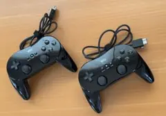 WiiクラシックコントローラーPROブラック２個セット