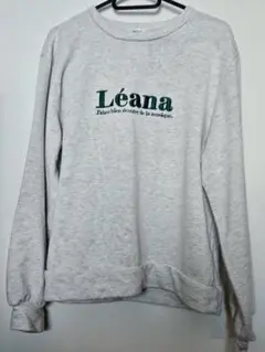 Léana プリント グレー スウェット