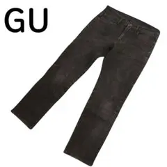 GU ダークグレー スリムフィットデニム