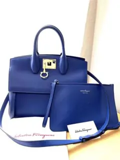 FERRAGAMO STUDIO BAG (スモール) ブルー