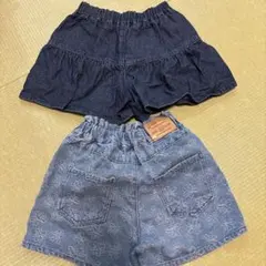 美品＊キッズ　キュロットパンツ2枚セット　120㎝