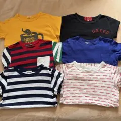 まとめ売り　 BRANSHES moujonjon ロンT 130㎝　ストライプ