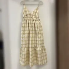 GU チェック柄 キャミワンピース