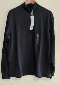 【新品】ユニクロU モックネック プルオーバー(長袖) M　ブラック