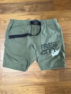FREE CITY リップストップ ショートパンツ カーキ サイズ2のサムネイル