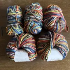 【毛糸まとめ売り】AGATE アゲート コットン毛糸 5玉セット⚠️3玉使用済み