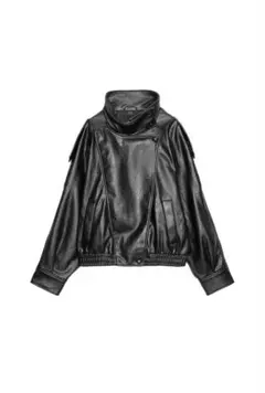 ZARA フェイクレザージャケット ブラック 黒4391/872/800 xs - メルカリ