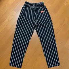 cookman Chef Pants Black Silver Border