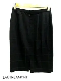 ロートレアモン　RuedeB　黒　Ｓサイズ　膝丈タイトスカート　チェック柄