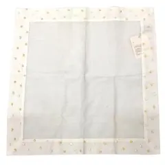 HERMES ホワイト ハンカチ コットン 刺繍 aq12684