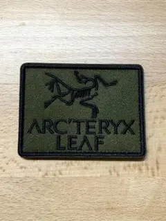 ラバータイプ ARC'TERYX LEAF ロゴ ラバーパッチベルクロワッペン