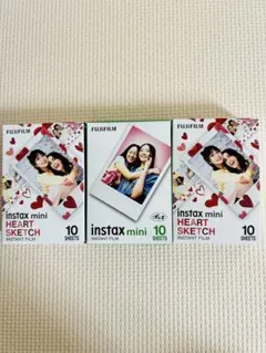 FUJIFILM instax mini 1箱& HEART SKETCH 2箱