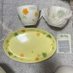 hiromichi nakano カップ＆プレートセット 花柄