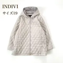 【大きいサイズ】インディヴィ　3万　キルトショートコート.