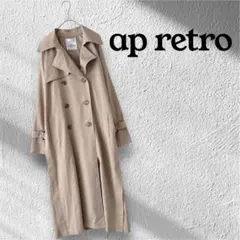 アプレトロ ap retro トレンチコート ロング丈 プリーツ オーバーサイズ
