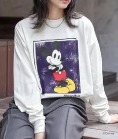 Disney ミッキーマウス 長袖Tシャツ Mサイズ ユニセックスのサムネイル