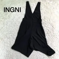 INGNI ブラックカラー サロペット