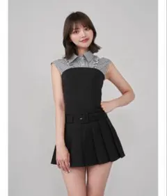 Darichタグ付き新品未使用レイヤードベアミニワンピース