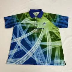 Nittaku ポロシャツ 青と緑のグラデーション