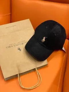 コーデュロイ 黒 ベースボールキャップ