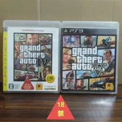 PS3ソフト グランド・セフト・オート Ⅳ ＆ Ⅴ　2本セット　マップ付き