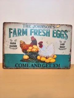 ブリキ看板　アート　にわとり　北欧風　レトロ　モダン　ディスプレイ　キッチン