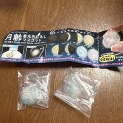 月齢 蓄光めじるしマスコット ガチャ 月齢15（望/満月・青）半球