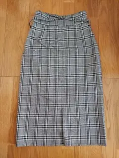 格子柄　タイトスカート