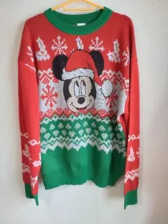 アベイル　ミッキー　クリスマス　サンタ　セーター　ニット