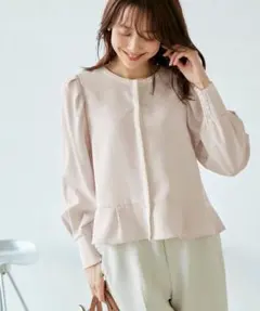 ロペピクニック　ジャケットみたいに着れるブラウス　ピンクのサムネイル
