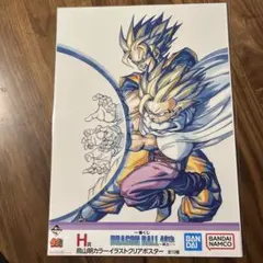 一番くじドラゴンボール40thH賞クリアポスター　親子かめはめ波