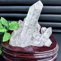 高品質】天然水晶クラスター 台座付き ブレス置き - メルカリ