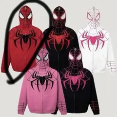 本日セール】スパイダーマンパーカー　フーディー　パーカー M 男女兼用