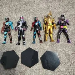 仮面ライダー ソフビセット 5体 スタンド付き