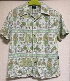◆お値下げ　KAVU カブー　総柄　オープンカラーコットン S/Sシャツ　Ｌ◆