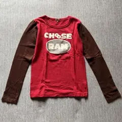 送料込 STORE'S CHOOSE RAM 長袖 Tシャツ レッド ストアーズ