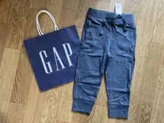 2T 95cm 新品 GAP ロゴ プルオンジョガーパンツ 無地 グレー 灰色