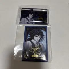 鬼滅の刃 モクテル 1周年 箔押しアクリルブロック 缶バッジ 冨岡義勇