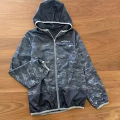 キッズ 160 ウィンドブレーカー アウター Disney ミッキー 迷彩グレー