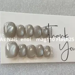 オーダーチップ マグネットジェル フラッシュミラーフレンチデザイン